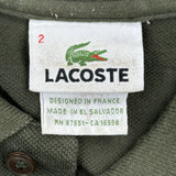 Lacoste Polo Shirt - XS Green Cotton