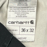 Carhartt Carpenter Trousers - 36W 32L Black Cotton Blend