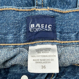 Basic Editions Denim Shorts - 36W 9L Blue Cotton