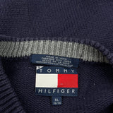 Tommy Hilfiger Striped Sweater - XL Purple Cotton