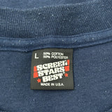 Georgia Tech Yellow Jackets Screen Stars Single Stitch T-Shirt - Large Navy Cotton Blend