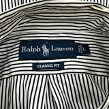 Ralph Lauren Striped Shirt - Large Black & White Cotton