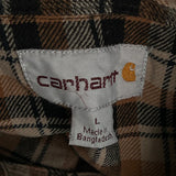 Carhartt Flannel Shirt - Large Brown Cotton