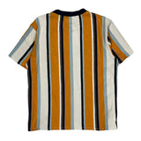 Guess Striped T-Shirt - Large Orange Cotton