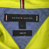 Tommy Hilfiger Slim Fit Polo Shirt - Large Green Cotton