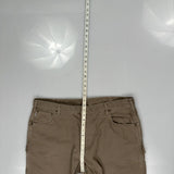Carhartt Double Knee Carpenter Trousers - 42W 30L Brown Cotton