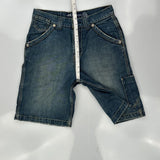 Jnco Cargo Carpenter Shorts - 32W 9L Blue Denim