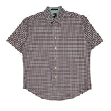 Tommy Hilfiger Checked Short Sleeve Shirt - Large Red Cotton