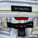 Tommy Hilfiger Striped Shirt - 2XL Green Cotton