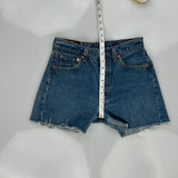 Levis Denim Shorts - 30W UK 10 Blue Denim