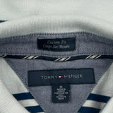Tommy Hilfiger Striped Polo Shirt - Medium White Cotton