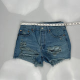 Levis Denim Shorts - 29W UK 10 Light Wash Denim
