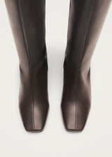 Chalk Umber Brown Vegan Leather Boots