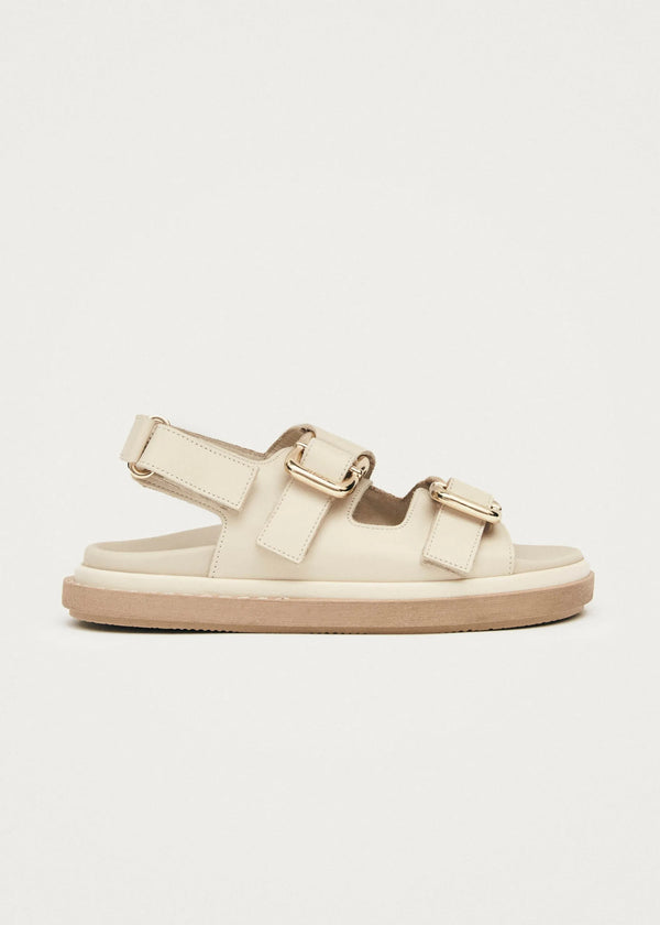 Harper Cream Leather Sandals