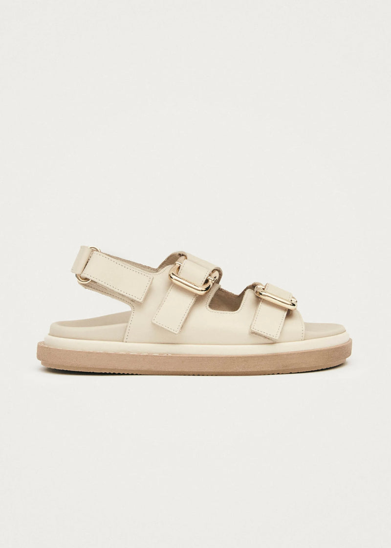 Harper Cream Leather Sandals