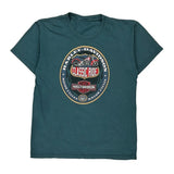 Harley Davidson Graphic T-Shirt - Medium Green Cotton