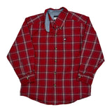 Age 5 Tommy Hilfiger Checked Flannel Shirt - Small Red Cotton
