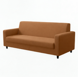 Anyseat 3-Seater Sofa Cover – Plain Caramel Style Slipcover for Living Room Chair Protection