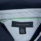 Tommy Hilfiger Argyle Polo Shirt - Large Navy Cotton
