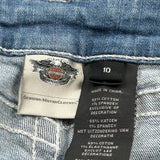 Harley Davidson Boot Cut Jeans - 32W US 6 Light Wash Cotton