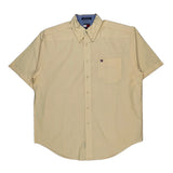 Tommy Hilfiger Short Sleeve Shirt - Large Yellow Cotton