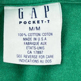 Made In USA Blank Gap T-Shirt - Medium Green Cotton