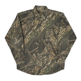 Mossy Oak Camo Flannel Shirt - XL Green Cotton