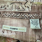 Campia Moda Floral Hawaiian Shirt - Large Multicoloured Cotton