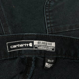 Carhartt Double Knee Carpenter Pants - 34W 30L Black Cotton