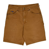Big Smith Carpenter Shorts - 34W 10L Brown Cotton