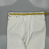 Levis Denim Shorts - 37W UK 20 White Cotton