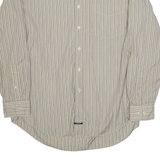 NAUTICA Mens Shirt Beige Striped Long Sleeve XL