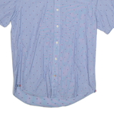 TOMMY HILFIGER Mens Shirt Blue Crazy Pattern S