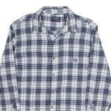 CHAPS Mens Shirt Blue Check Long Sleeve XL