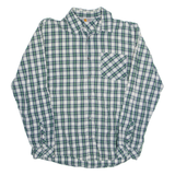 TOMMY HILFIGER Mens Shirt Green Check Long Sleeve XL