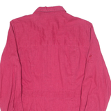 COLUMBIA Womens Plain Shirt Red Long Sleeve M
