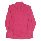 COLUMBIA Womens Plain Shirt Red Long Sleeve M