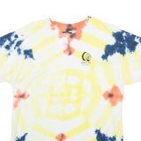 HUSTLE GANG Mens Tie Dye T-Shirt Yellow XL