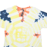 HUSTLE GANG Mens Tie Dye T-Shirt Yellow XL