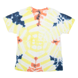 HUSTLE GANG Mens Tie Dye T-Shirt Yellow XL