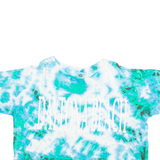SUN TRIANGLE Cropped Daytona Beach Womens Tie Dye T-Shirt Blue USA M