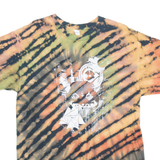 GILDAN Mens Tie Dye T-Shirt Brown L