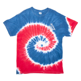 COLORTONE River City Bank Mens Tie Dye T-Shirt Red L