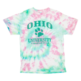 JERZEES Ohio University 2018 Womens Tie Dye T-Shirt Green USA M