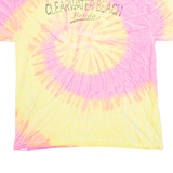 GILDAN ClearWater Beach Florida Womens Tie Dye T-Shirt Pink USA L