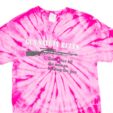 GILDAN Women Hunt Too Womens Tie Dye T-Shirt Pink S