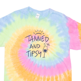 Tanned And Tipsy Mens Tie Dye T-Shirt Orange L