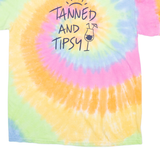 Tanned And Tipsy Mens Tie Dye T-Shirt Orange L