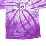 PORT & COMPANY Camp Crosley YMCA Mens Tie Dye T-Shirt Purple USA M