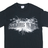 GILDAN Serious Black Mens Band T-Shirt Black S